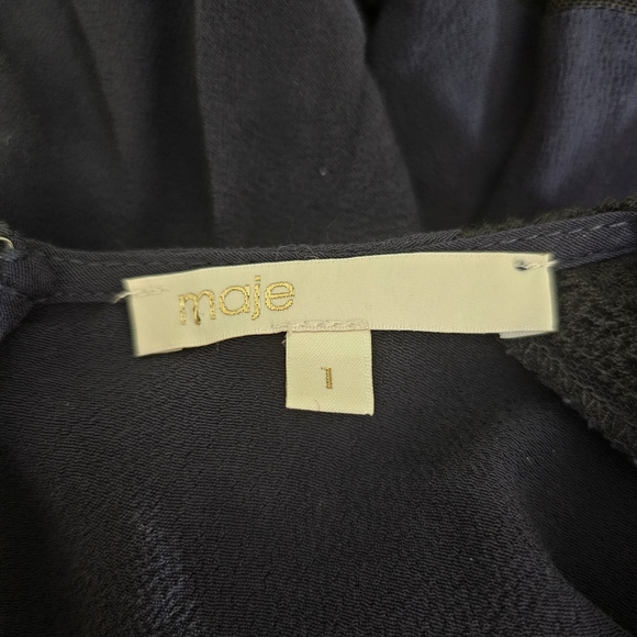 Maje Raglia Dress in Marine - Picture 6 of 10